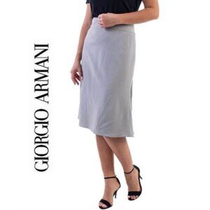 GIORGIO ARMANI, gray/tan skirt - size: 12 (Italy 48)